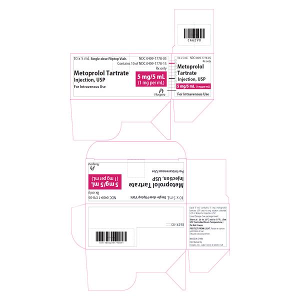 Metoprolol Tartrate Injection 1mg/mL SDV 5mL 10/Package