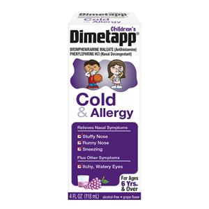 Dimetapp Children 6+ Cold/Allergy 2mg/5mg Grape 4oz/Bt, 24 BT/CA