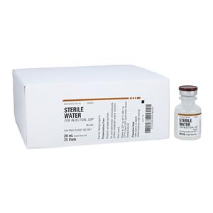Water for Injection Injection Preservative Free SDV 20mL 25/Package