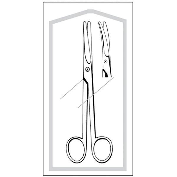 Econo Mayo Dissecting Scissors Curved 5-1/2" Stainless Steel Sterile Disp 25/Ca
