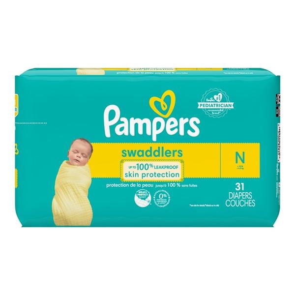 Pampers Swaddlers Diaper Newborn 31/Package, 4 PK/CA