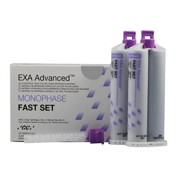 EXA ADVANCED Impression Material Crtrdg Fst St 48 mL Mnphs Refill w/ Tips 2/Pk