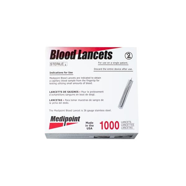 MediPoint Blood Lancet _ _ Safety Single Use Only Sterile 1000/Bo...