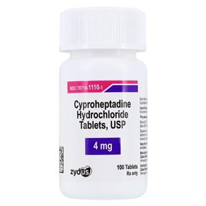Cyproheptadine Tablets 4mg Bottle 100/Bottle Each