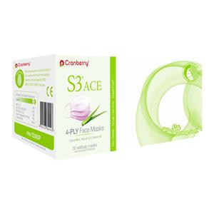 Cranberry S3 Ace Face Mask ASTM Level 3 Pink Adult 50/Bx, 8 BX/CA