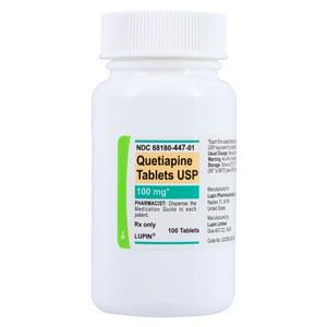 Quetiapine Fumarate Tablets 100mg Bottle 100/Bottle Each