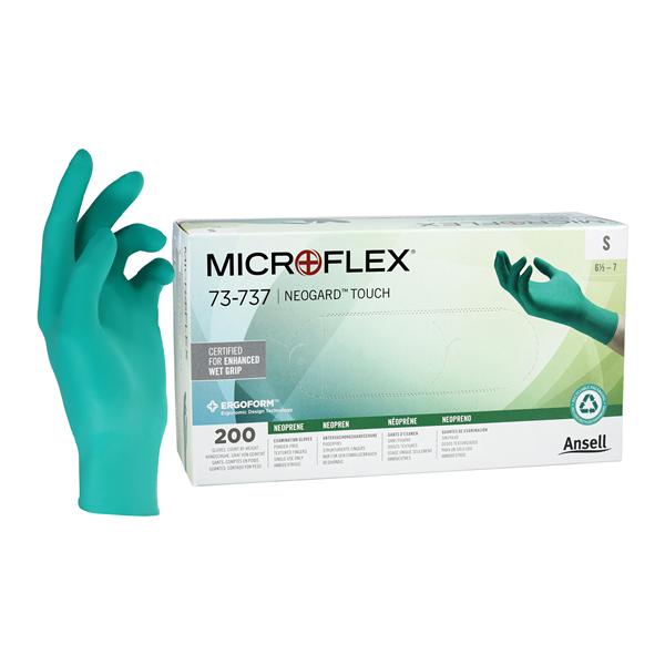 MICROFLEX Neogard Touch Neoprene Exam Gloves Small Green Non-Sterile