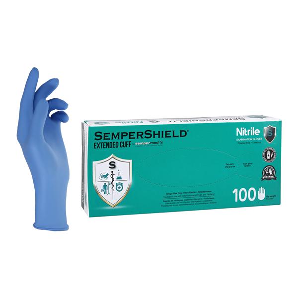 force+ Nitrile Exam Gloves Small Blue Non-Sterile
