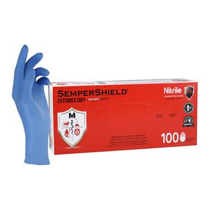 force+ Nitrile Exam Gloves Medium Blue Non-Sterile