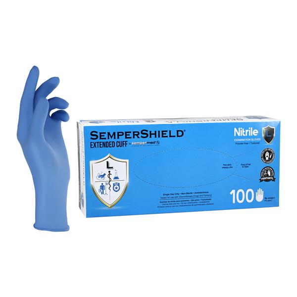 force+ Nitrile Exam Gloves Large Blue Non-Sterile