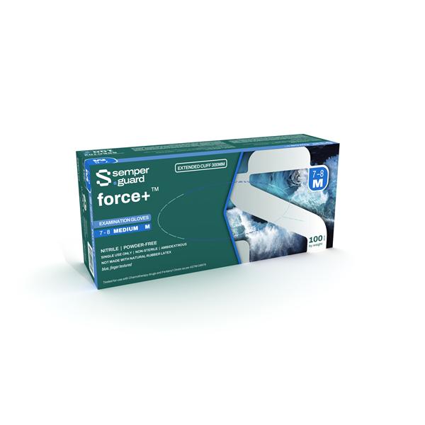 SemperShield Nitrile Exam Gloves X-Large Extended Violet Blue Non-Sterile