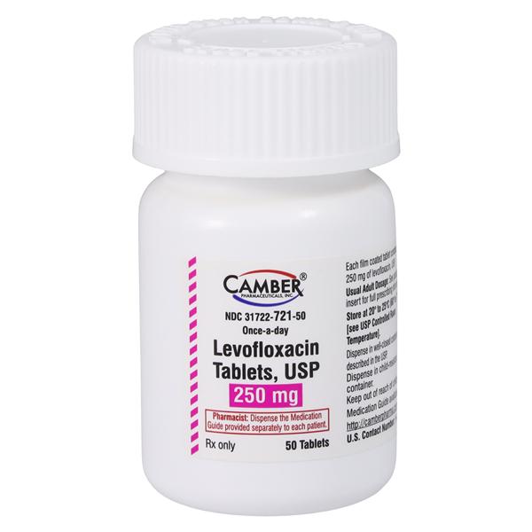 Levofloxacin Tablets 250mg Bottle 50/Bottle Each