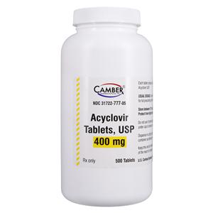 Acyclovir Tablets 400mg Bottle 500/Bottle Each