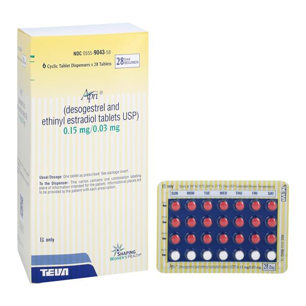 Apri Desogestrel and Ethinyl Estradiol Tablets 0.15mg/0.03mg Blstr Pk 6x28/Pk