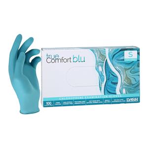 True Comfort Blu Chloroprene Exam Gloves Small Ocean Blue Non-Sterile