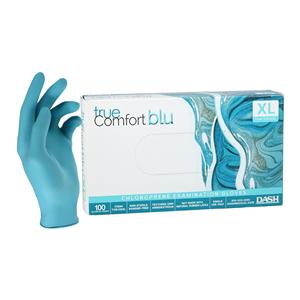 True Comfort Blu Chloroprene Exam Gloves X-Large Ocean Blue Non-Sterile