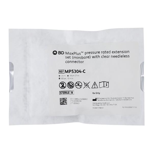 MaxPlus IV Extention Set Priming Volume 0.6mL 7" Spin Male Luer L...
