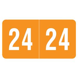 Smead 2024 End Tab Label Orange 500/Rl