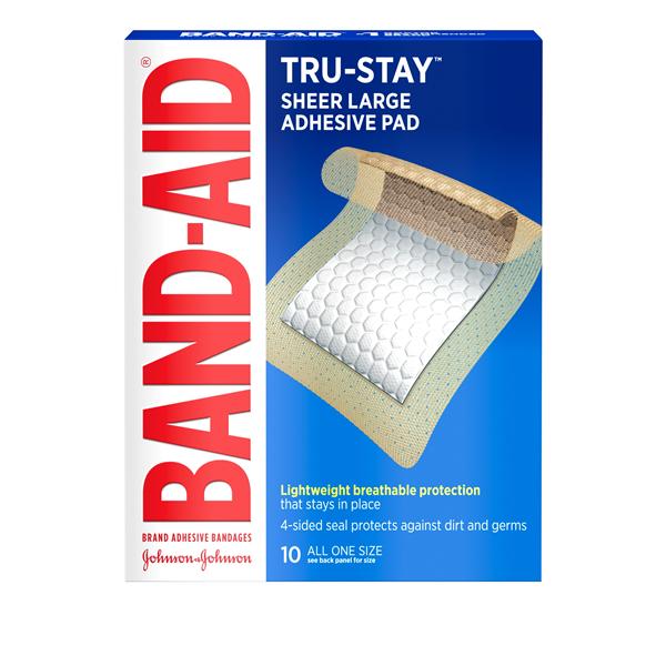 Band-Aid Adhesive Bandage Plastic 2.88x4" Tan Sterile 10x24/Case
