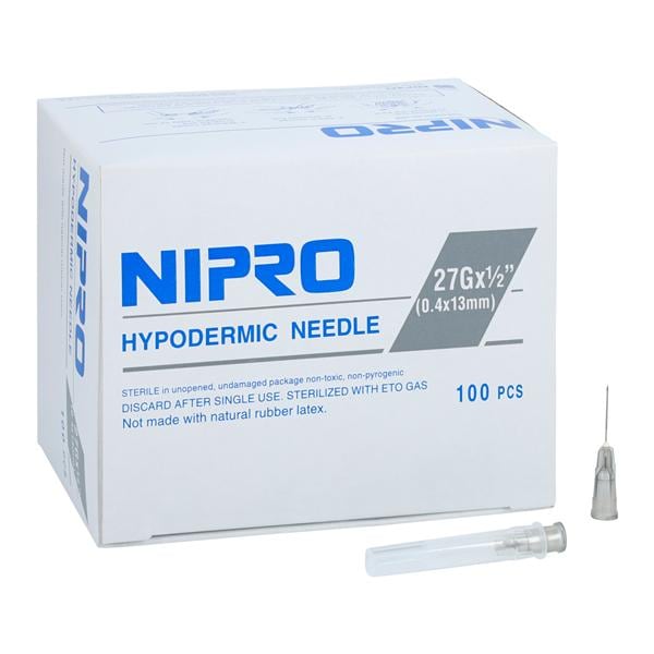 Needle 27g .6mm Needle Capsule Pack 100/Box, 10 BX/CA