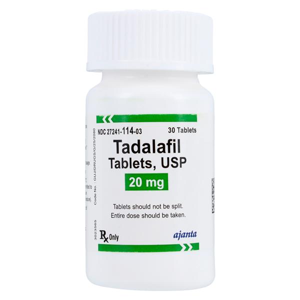 Tadalafil Tablets 20mg Bottle 30/Bottle Each