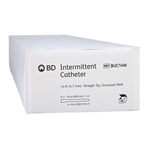 Intermittent Catheter Straight Tip Uncoated 14Fr