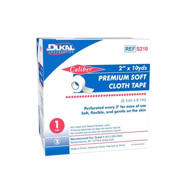 Caliber Surgical Tape Cloth 2"x10yd White Non-Sterile 1Rl/Bx