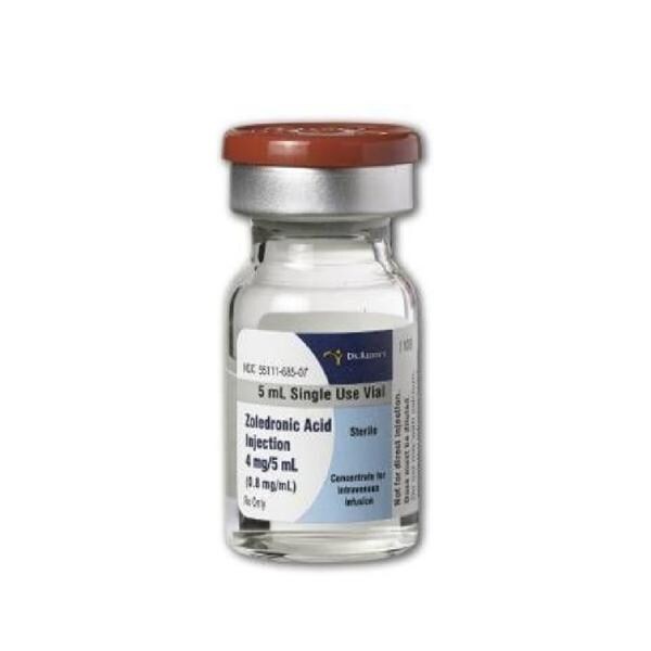 Zoledronic Acid Injection 5mg/100mL SDV 100mL Each