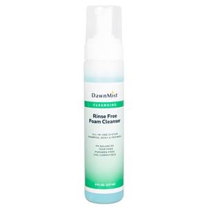 DawnMist Rinse Free Cleanser Foam Body/Hair 12/Ca