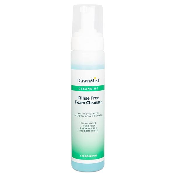 DawnMist Rinse Free Cleanser Foam Body/Hair 12/Ca