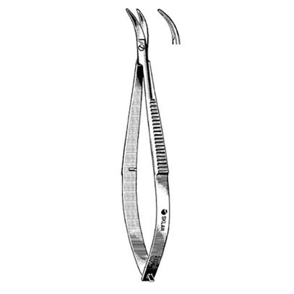 Castroviejo Corneal Scissors Curved 4" Blunt Stainless Steel Non-Sterile Rsbl Ea