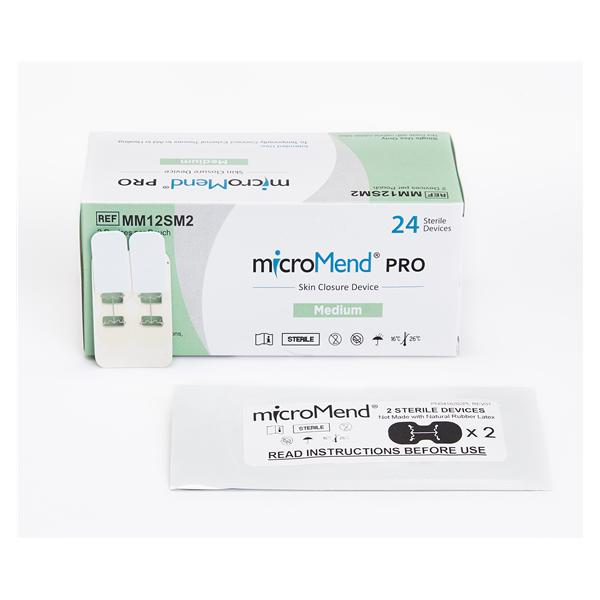 MicroMend Wound Closure Device Wound Clip Stainless Steel 12x28mm Clear 12Pk/Bx