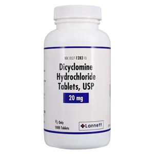 Dicyclomine HCl Tablets 20mg Bottle 1000/Bt
