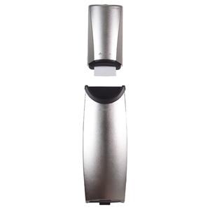 SAFE-T-GARD DOOR TISSUE DISPENSER AND TRASH RECEPTACLE BRUSHED STAINLESS, Ea