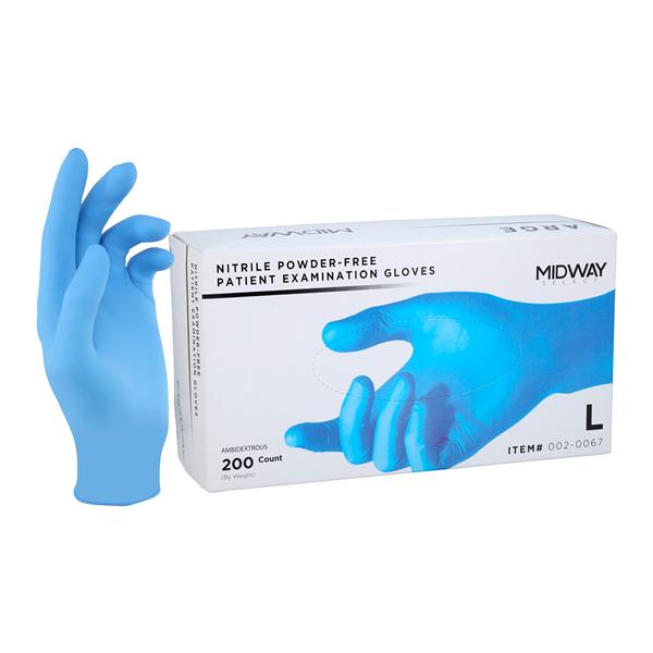 Nitrile Exam Gloves Large Non-Sterile