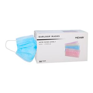 Mask ASTM Level 1 Blue Adult 50/Bx