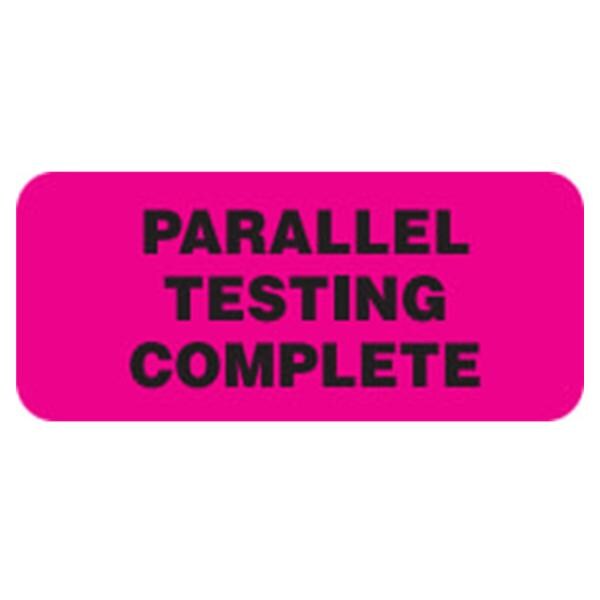 Lab Label Parallel Testing Complete Fluorescent Pink 1.5x0.625" 1000/Pk