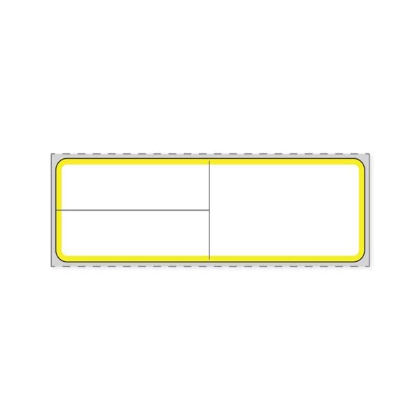 Direct Thermal Label Paper Yellow/White Meditech 4x1" 1" Core 8/Ca