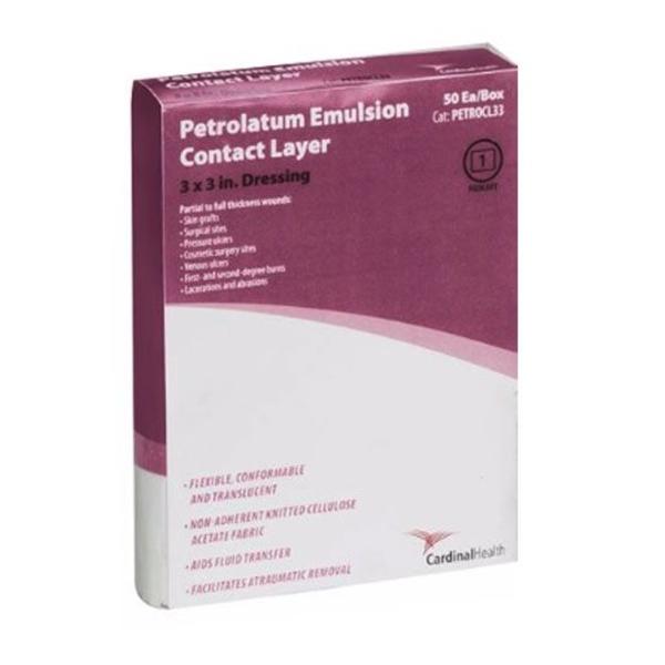 Petrolatum Contact Layer Dressing 3x3" Sterile Non-Adherent