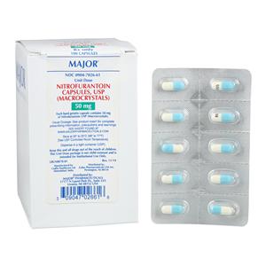 Nitrofurantoin Macrocrystals Capsules 50mg Unit Dose Box 100/Package Each