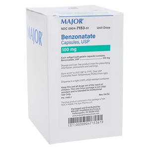 Benzonatate Capsules 100mg Unit Dose Box 100/Package Each