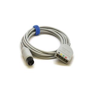 ECG Trunk Cable New 6-Pin 3/5 Lead Ea