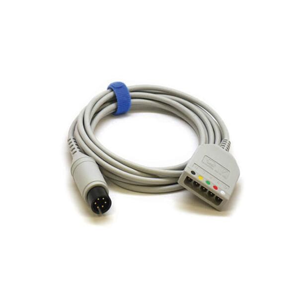 ECG Trunk Cable New 6-Pin 3/5 Lead Ea