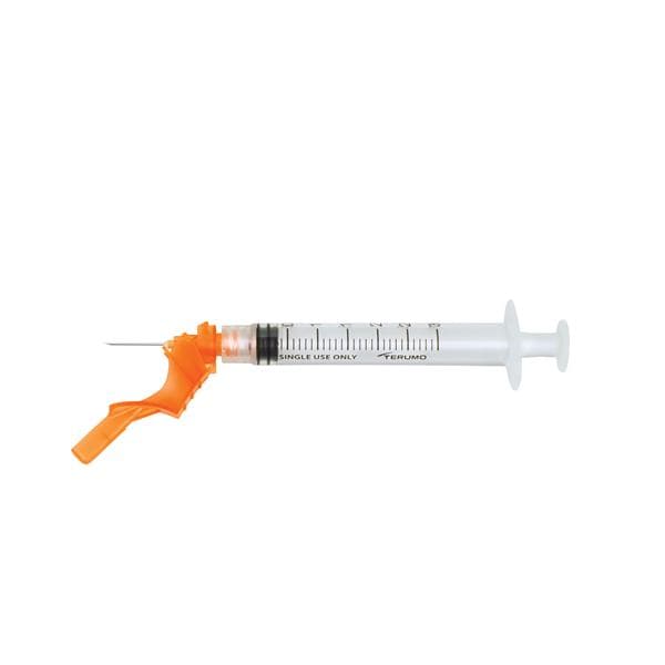Hypodermic Syringe/Needle Combo 25gx1" 3cc Safety Device No Dead Space 100/Bx