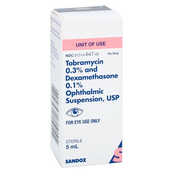 Tobramycin Dexamethasone Ophthalmic Solution 0.3/0.1% Bottle 5mL Each
