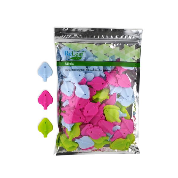 ReLeaf HVE Suction Device Vented Assorted Polymer Mini 100/Bg