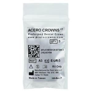 ACERO Crowns 3 2nd Primary Upper Right Molar 5/Pk