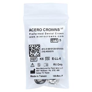 ACERO Crowns 6 2nd Primary Lower Left Molar 5/Pk 5/Pk