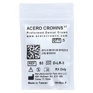 ACERO Crowns 3 1st Primary Lower Right Molar 5/Pk 5/Pk