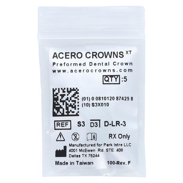 ACERO Crowns 3 1st Primary Lower Right Molar 5/Pk 5/Pk